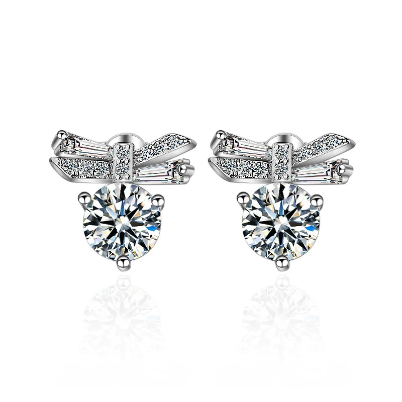 Hypoallergenic Crystal Stud Earring for Women 925 Sterling Silver