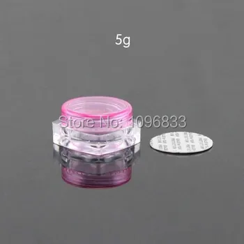 

5g Square Jars, Empty Square Containers, 5ml Square Cream Jar, Plastic square box, Cosmetic Packing Jar, Plastic box, 50PCS/Lot