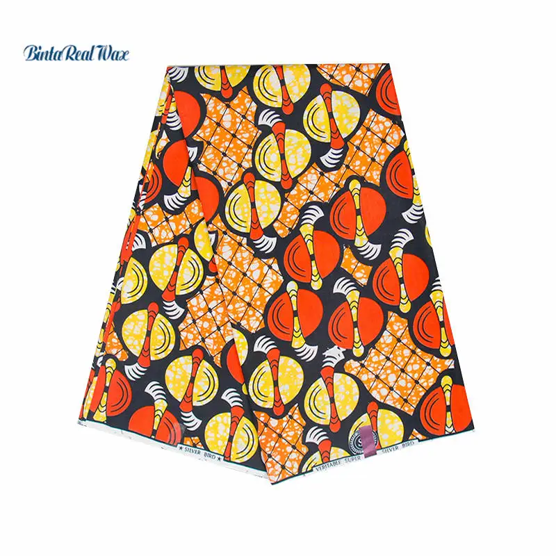 

2019 Vintage African Fabric For Women Dress 100% Cotton Fabric African Hollandais Real Dutch Printed Wax Ankara Fabric PL030
