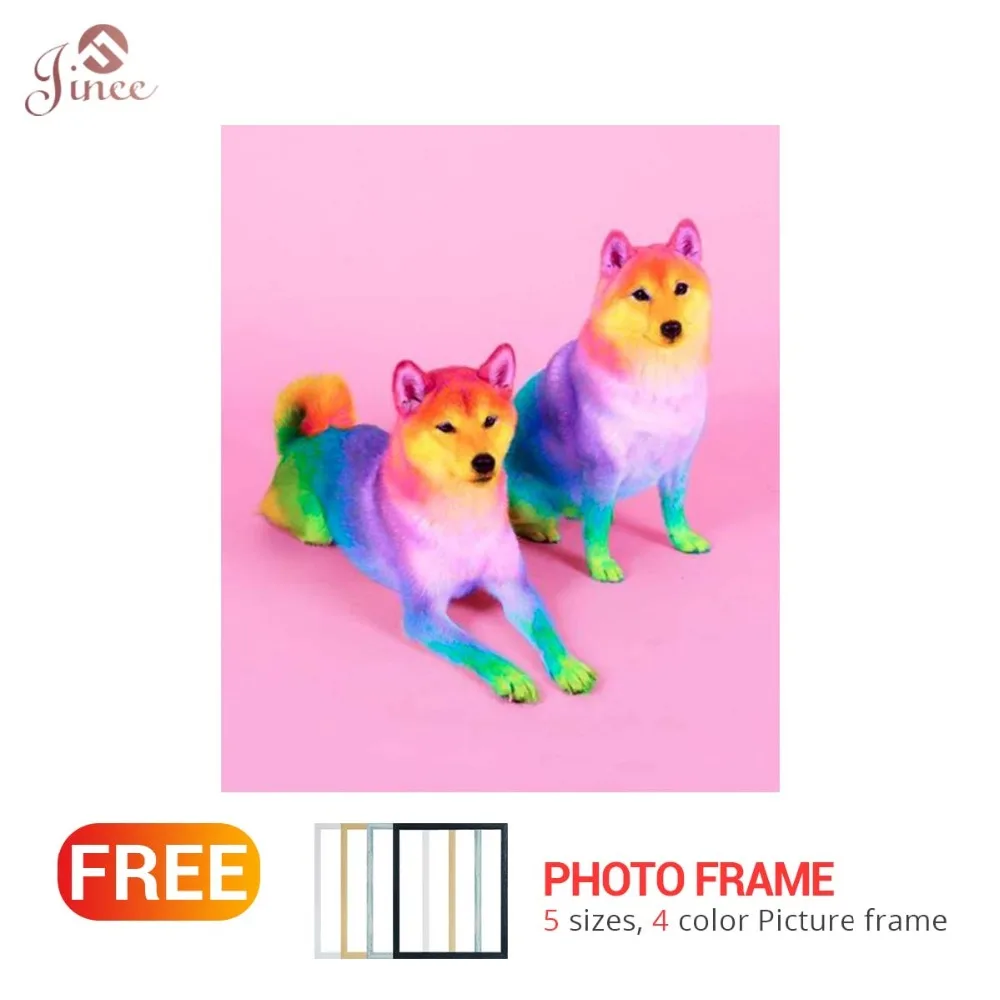 

Shiba Inu Diamond embroidery Colorful Animal Animal diamond painting cross stitch diamond mosaic home decoration Gift