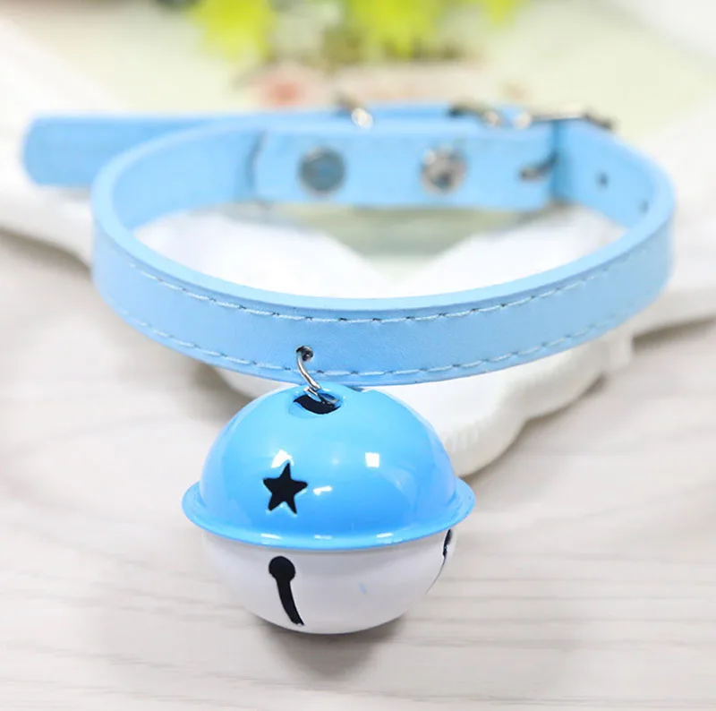 Adjustable PU Leather Bell Cat Collar Puppy Pet Collar for Cats Baby Dogs Puppies Pet Producst Cat Accessoires19