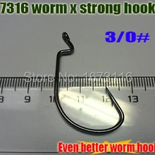 2015NEW рыбалка червь X Сильный крючок Размеры: 3/0# высокоуглеродистой стали доставленных: 20 шт./лот