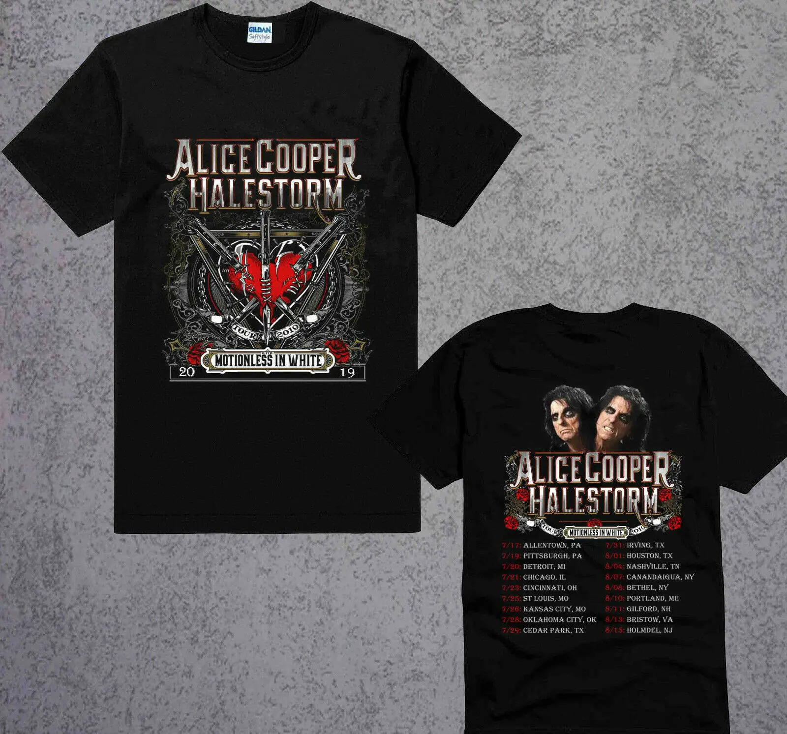 Новинка Alice Cooper and Halestorm Tour 2019 Размер S до 3XL | Мужская одежда