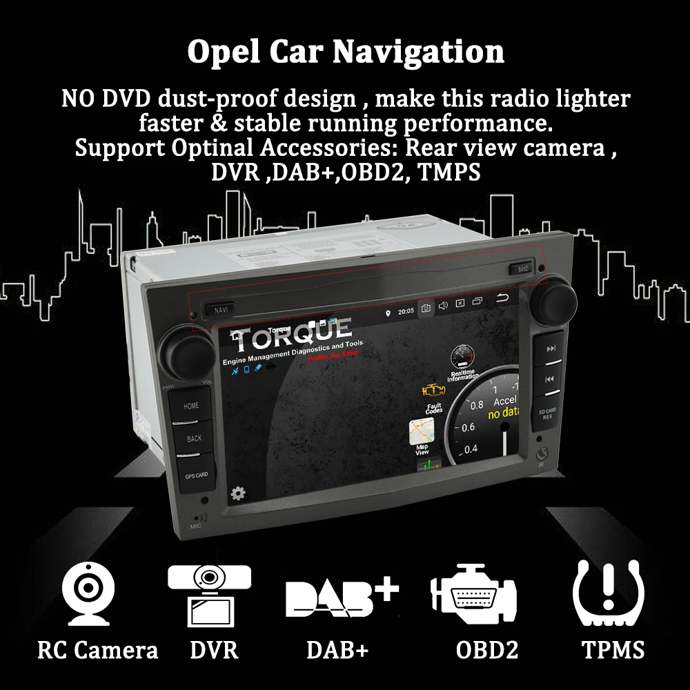 Perfect 2 Din Opel Android Car Radio GPS Navigation For Opel Astra H Vectra Corsa Zafira B C G Meriva Antara Agila Car Multimedia Player 2