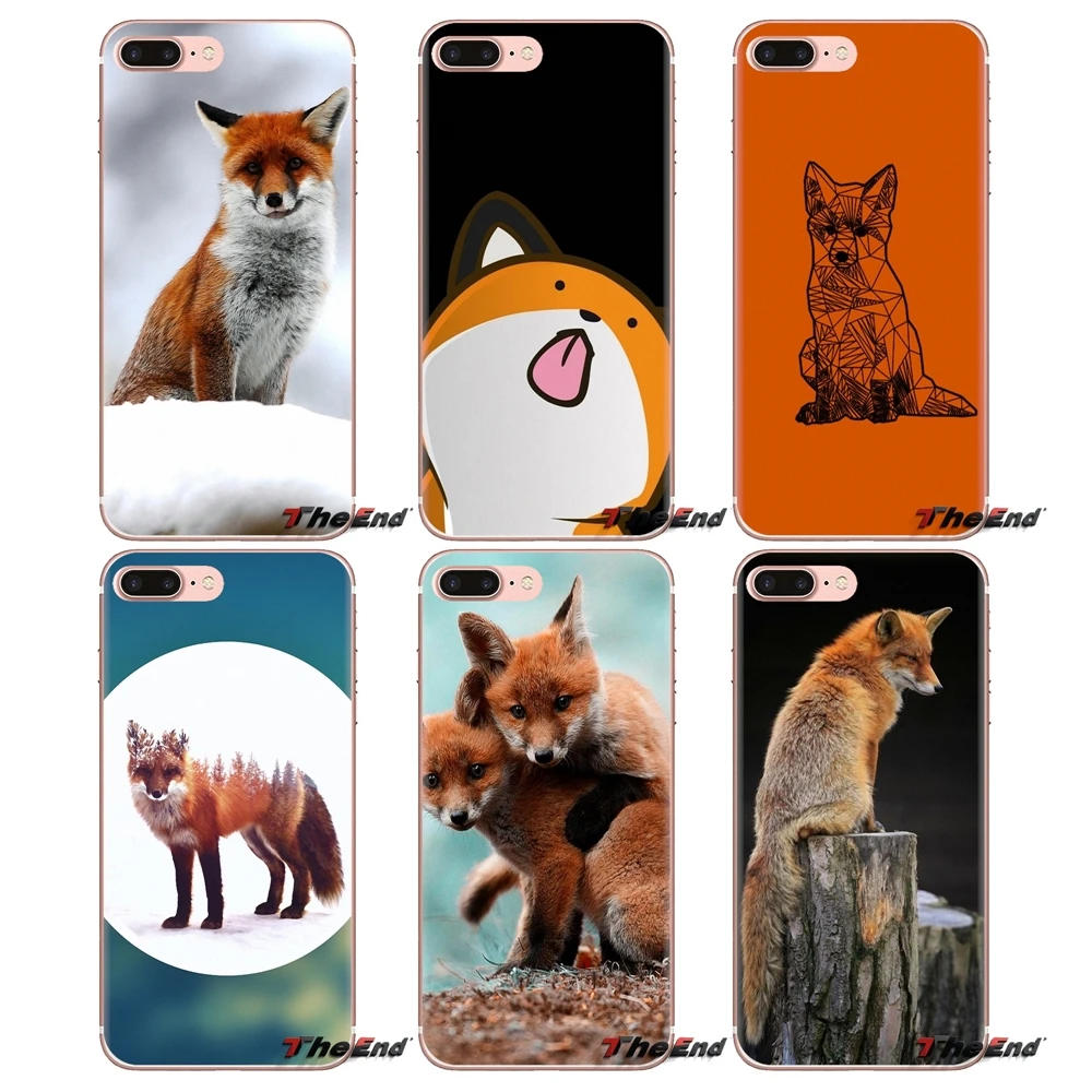 

For Huawei G7 G8 P7 P8 P9 P10 P20 P30 Lite Mini Pro P Smart Plus 2017 2018 2019 Watercolor Foxes Red Baby animal Soft Shell Case