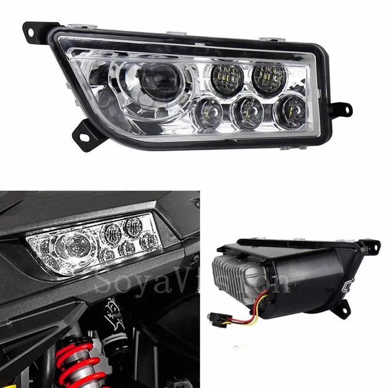 TRUCKMALL ATV LED Headlight kit Headlamp for Pola ris Razor Push 1000 Chrome