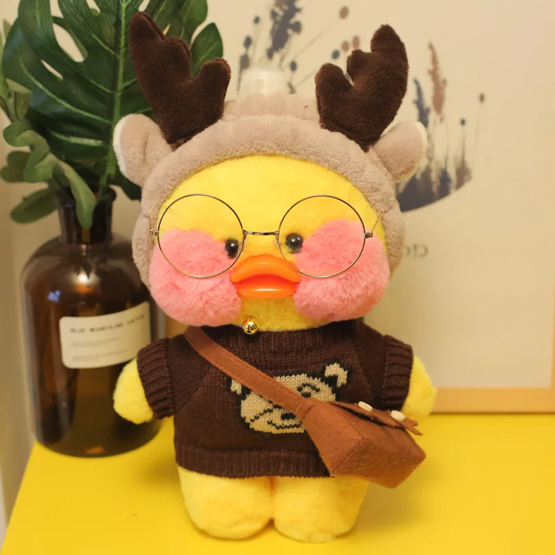 30 см Kawaii LaLafanfan кафе утка плюшевая игрушка милые животные желтая мягкая кукла
