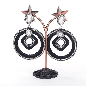 

New Design Trendy Women Snake Leather Freshwater Pearls Drop Dangle Earrings Wholesale Charm Earrings Jewelry Bijoux