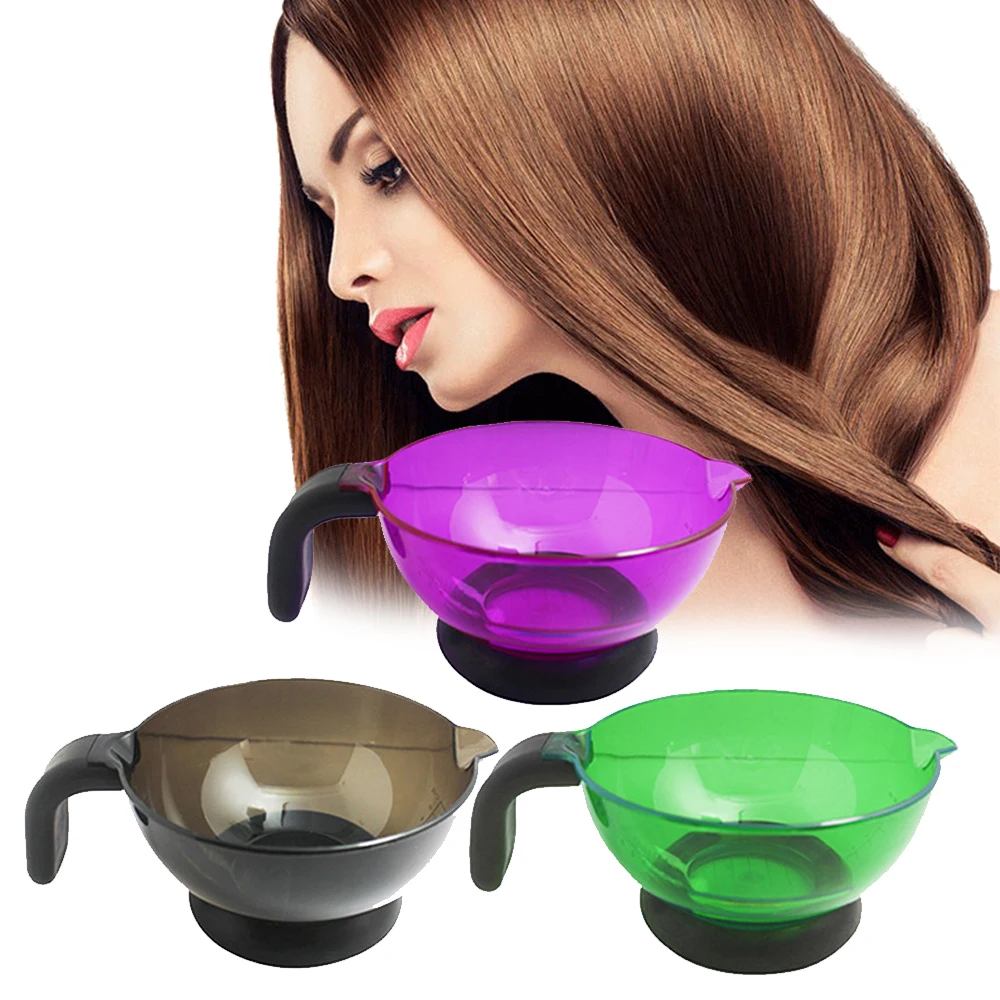 

1Pc Salon Hairdressing Hair Dye Plastic Tint coloring Long Handle Mixer Blender /Mixing Cup Blending Bowl Hair Styling Tool
