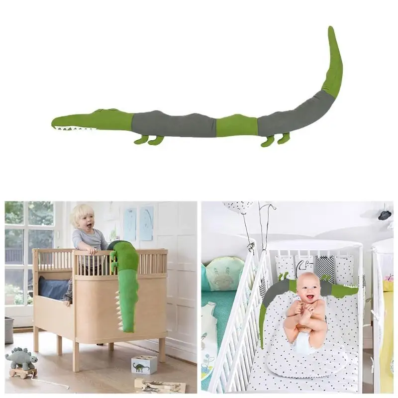 

185cm Baby Crib Protector Knot Baby Bed Bumper Weaving Plush Infant Crib Cushion For Newborns Four Tied Bed Bumper Room Decor