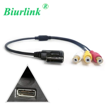 

Biurlink Media IN Music Interface AMI to 3RCA DVD Video Audio Input AUX Cable Adapter for Volkswagen AUDI A1 A6L A7 A8L Q3 Q5 Q7
