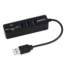 Mini USB Combo Multi USB HUB 2.0 3 Порты + Card Reader Портативный HUB USB разветвитель все в одном для SD/TF/компьютерных аксессуаров