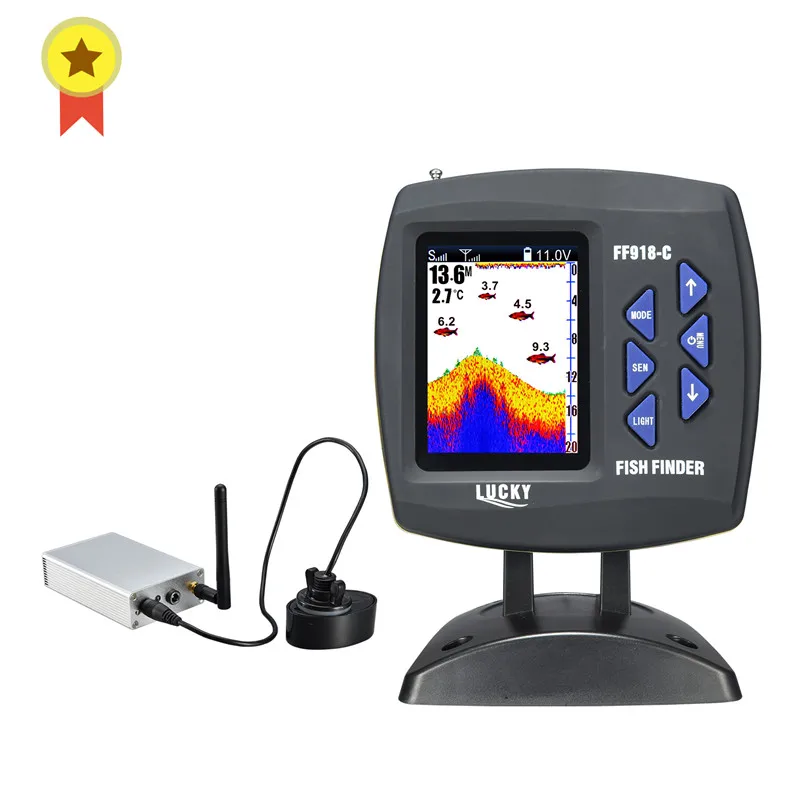 

Lucky FF918 Wireless Remote Control Boat Fish Finder 300m/980ft wireless operating range echo sounder
