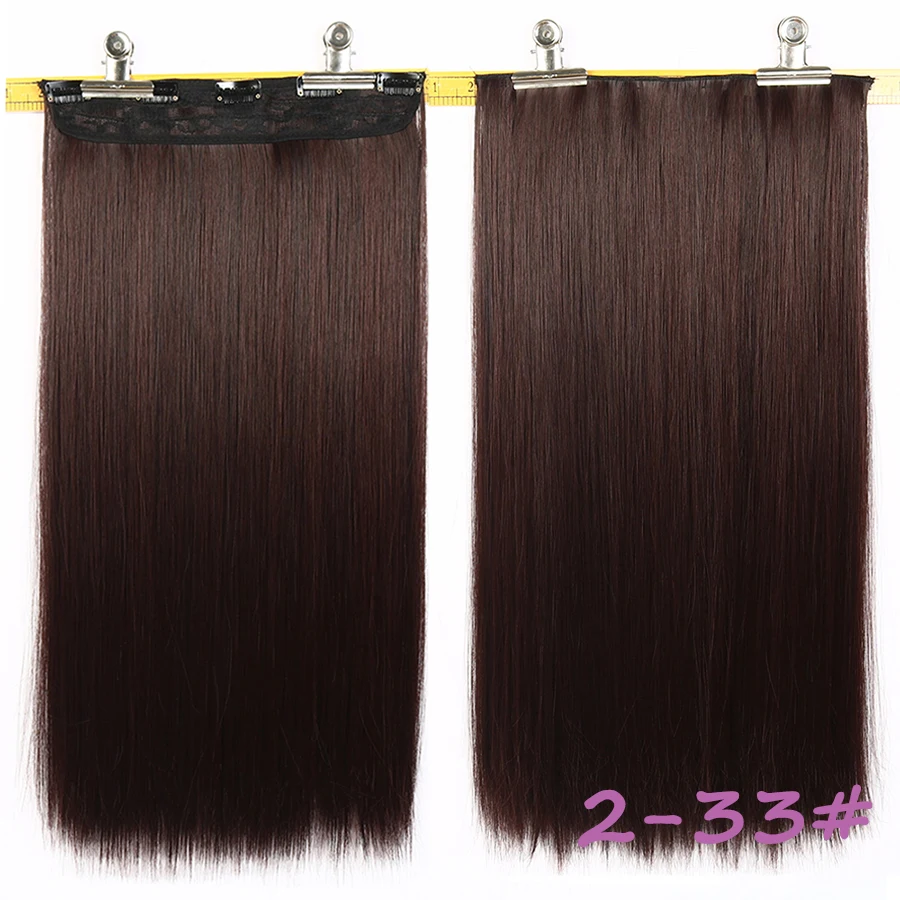 USMei wig one piece of synthetic clip in hair extensions long straight high temperature false hair hairpieces for women