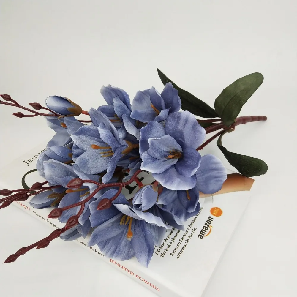 Simulation Silk Magnolia Orchid Flower Artificial Flowers For Home Party Wedding Bouquet Simple Style Big Size Orchid JH76 (1)