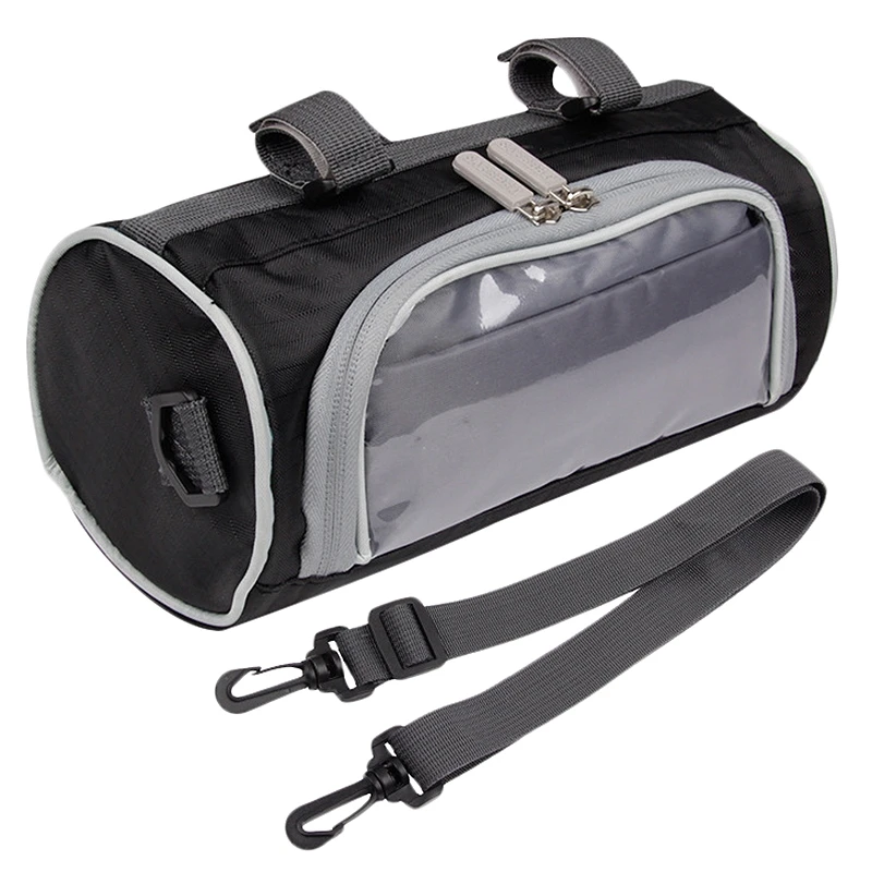 Black Motorcycle Electric Car Front Handlebar Fork Storage Bag Container Cell Phone Pocket |