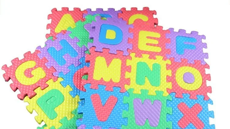 Горячая Распродажа 36 шт. Kinderen мини EVA пена Alfabet буквы цифры пол Zachte Детская мозаика