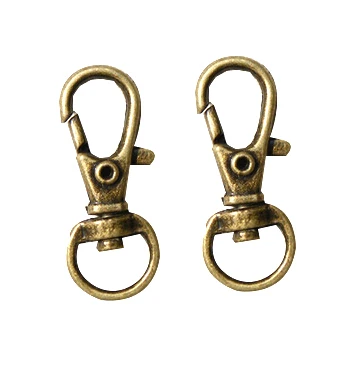 

10 Pc Bronze Pattern CARABINER Lobster Clasps Swivel Claw Hook Key Keyring NEW - - *lobster clasp findings connector