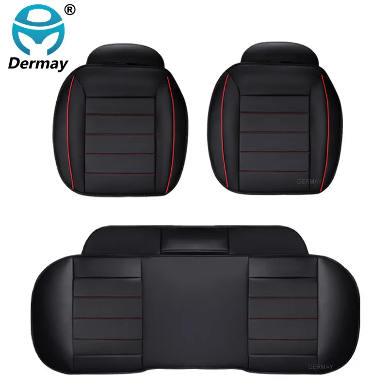 

DERMAY Universal Leather Car Seat Cover Cushion Protection Pad Mat Voiture Auto Seat Protector 52x49cm