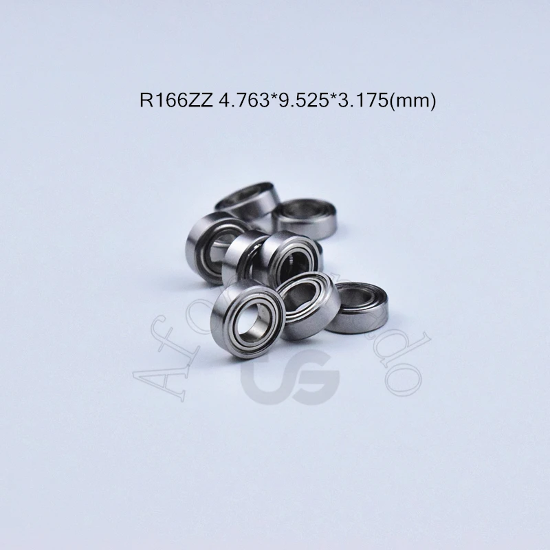 

Bearing 10pcs R166ZZ 4.763*9.525*3.175(mm) free shipping chrome steel Metal sealed High speed Mechanical equipment parts