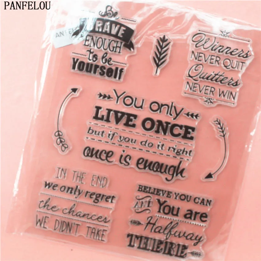 

PANFELOU Love words Transparent Clear Silicone Stamp/Seal DIY scrapbooking/photo album Decorative clear stamp sheets
