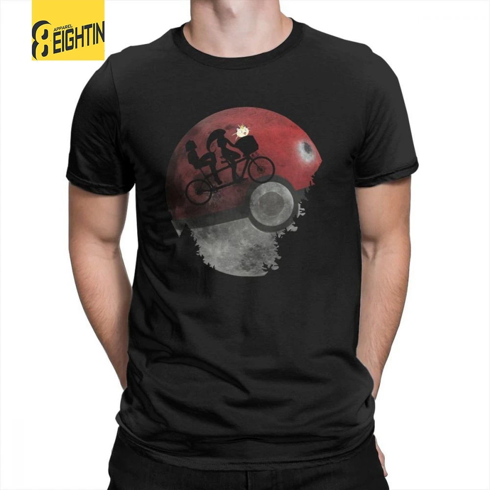 

Pokemon Team Rocket ET T-Shirts Men Short Sleeved Funny Tee Shirt Round Collar Pure Cotton Clothes Design T Shirt