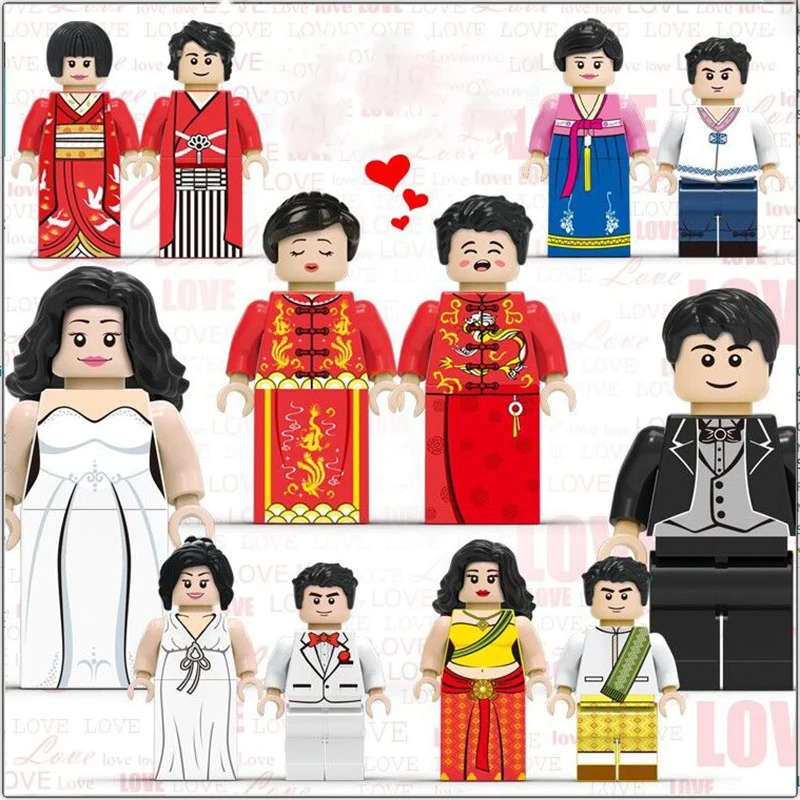 12-Pcs-set-DIY-Figures-Wedding-style-in-different-countries-Building-Blocks-Toys-Kids-Educational-City (2)