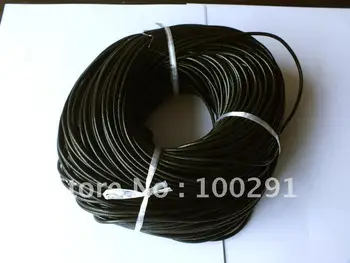

Free ship!!! 100meter/lot 5mm Black ,brown color Jewelry bead making cord findings round real guniune leather cord
