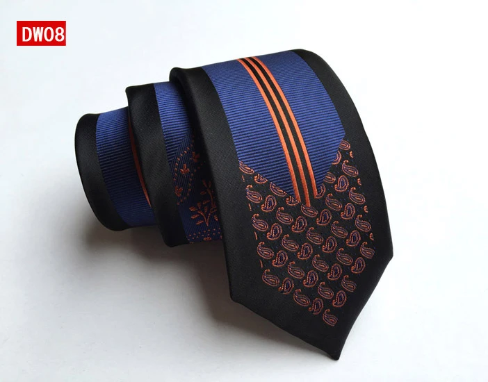 Узкой части 6 см тонкие шелковые галстуки Модный рисунок в горошек галстук с рисунком «Шотландка» для мужчин бабочка в деловом стиле подарок шейный галстук красный серебристый желтый галстуки в повседневном стиле - Цвет: A08
