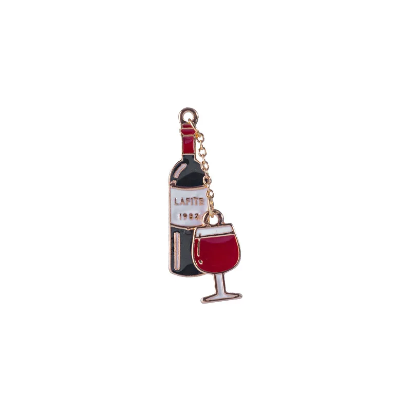 Gwwfs милые красные бутылки вина мужские ювелирные изделия пиво броши в виде Пальто
