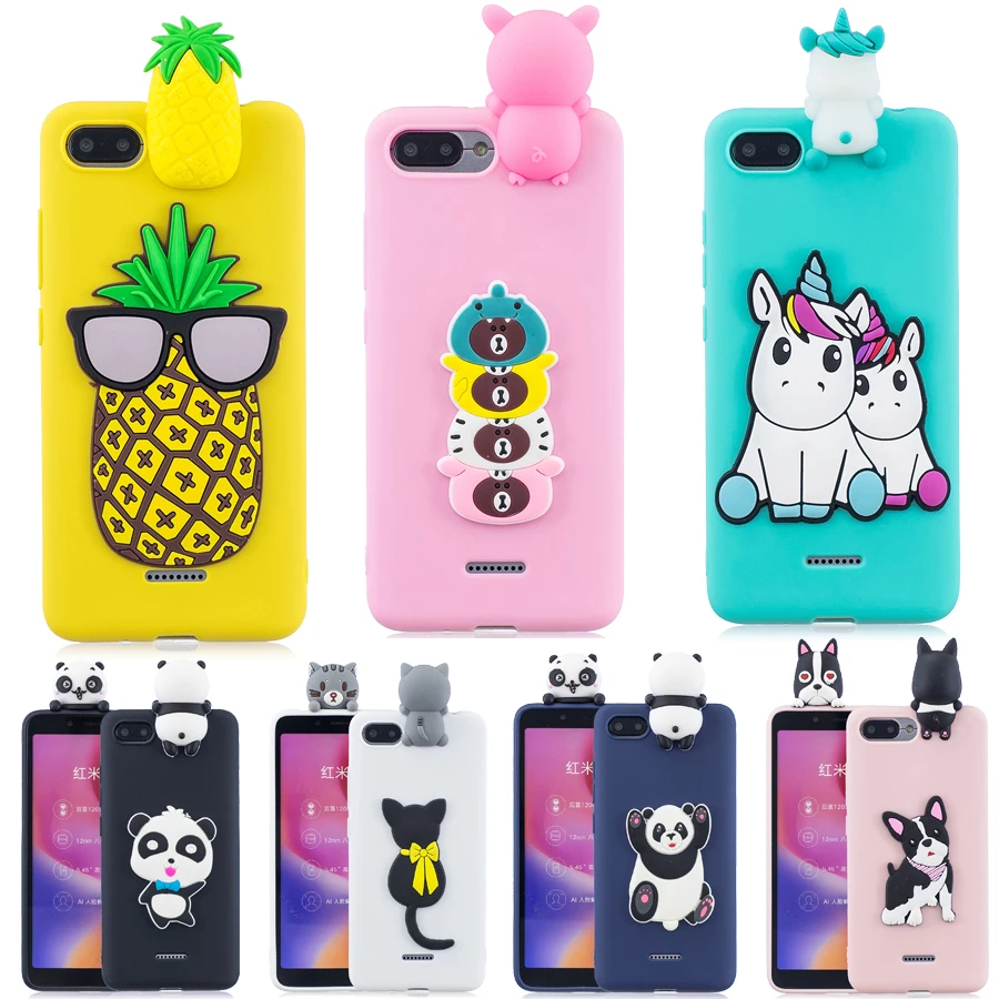 

Xiaomi Redmi 6A case cover 3D Unicorn panda DIY Cartoon Soft TPU Silicone cover For Etui Xiaomi Xiomi Redmi 6A case shell Fundas