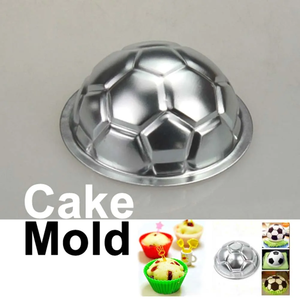 

New DIY Non-toxic Aluminum Birthday Cake Baking Mould Jello Chocolate Football Pan Mold Accessories JY