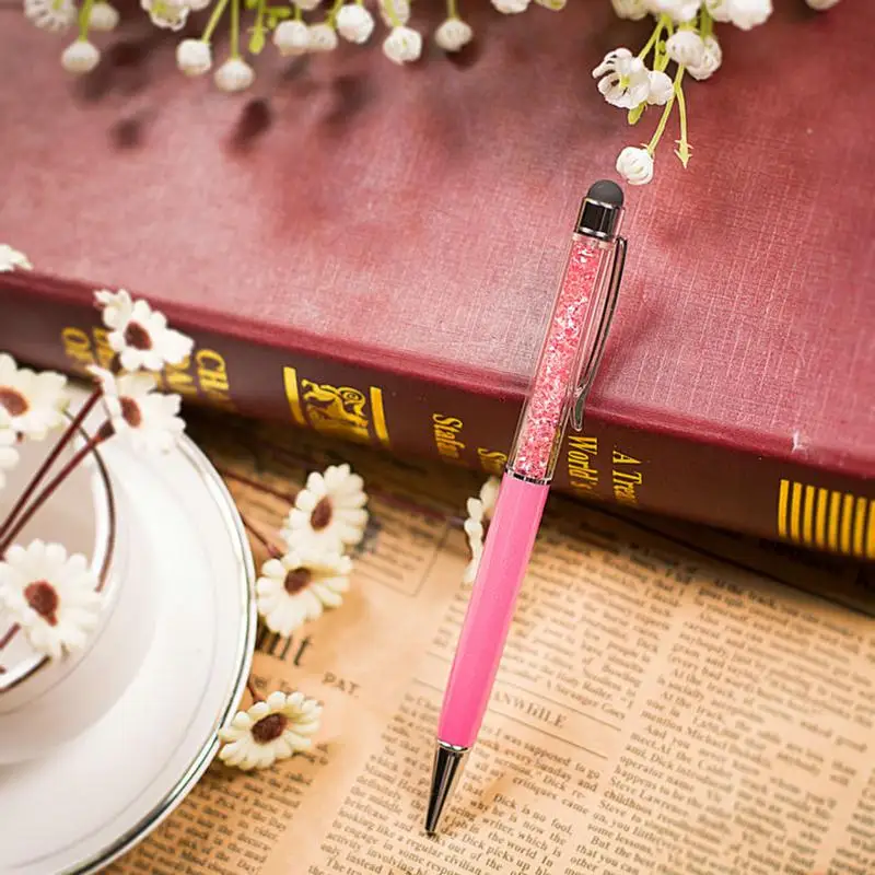 

Black Crystal pen and touch Ball point pen 0.5mm Ballpoint pen Office School Supplies Pens Pencils Writing Supplies
