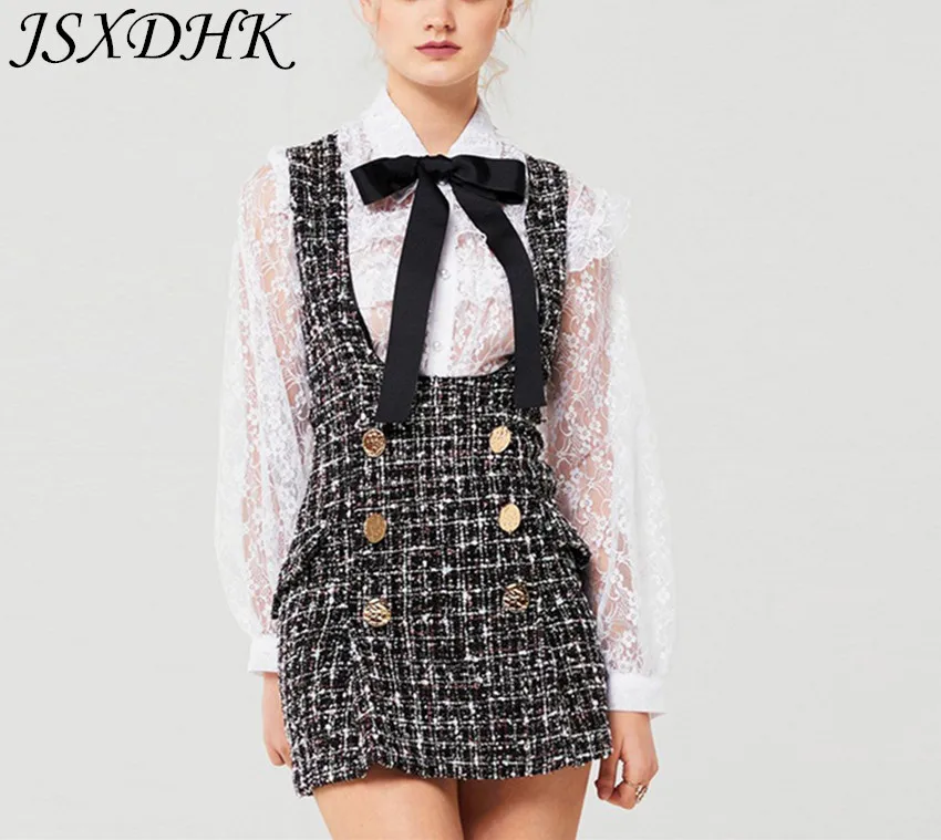 S-XL Новый 2019 осень-зима 2 шт. набор подиумная Женская Сексуальная кружевная