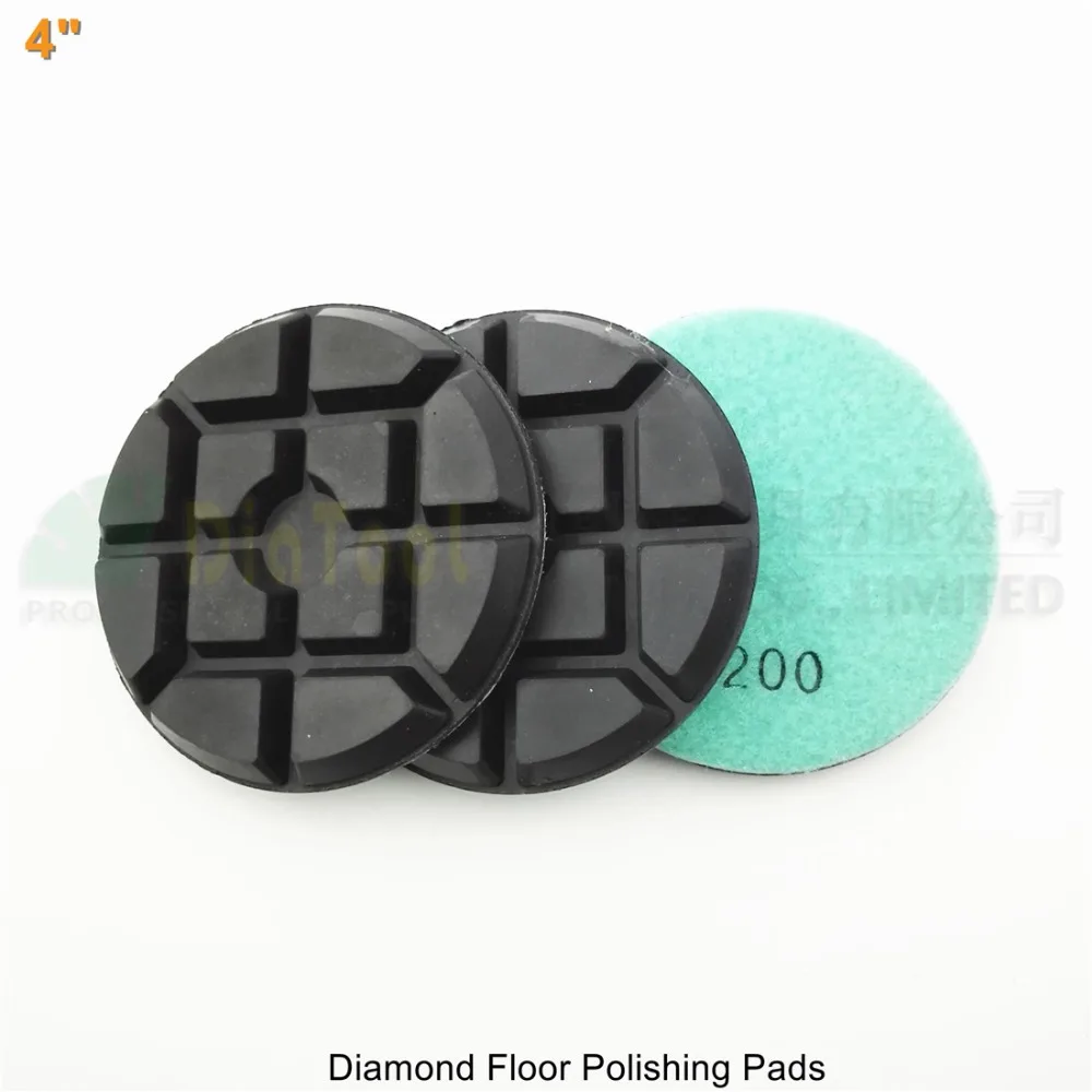 

3pcs 4" diamond floor polishing pad renew disk sanding disc Grit #200 SA622 diameter 100mm granite marble tile terrazzo