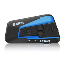 Lexin-Intercomunicador FM impermeable para motocicleta, casco inalámbrico con Bluetooth, para 4 conductores, Radio parlante, 1 ud.