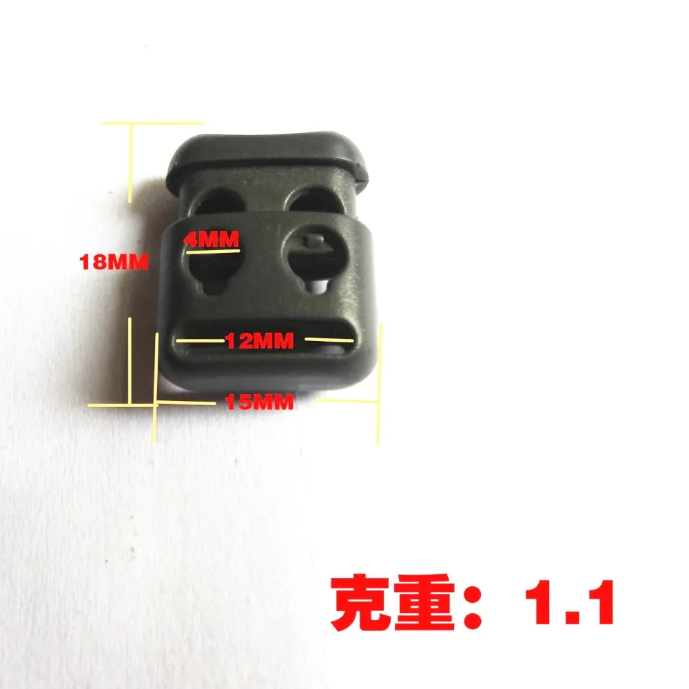 Double Hole Plastic Cord Locks End Spring Stop Toggle Stoppers