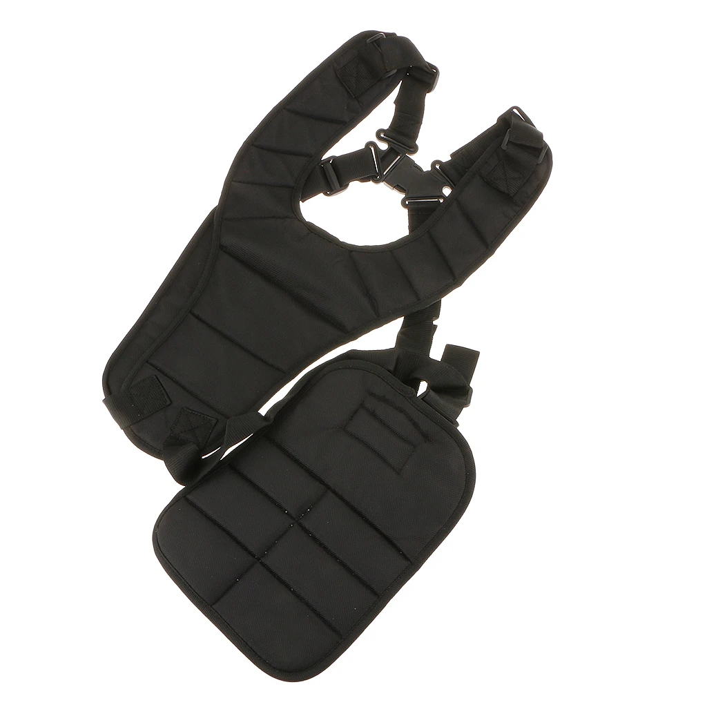 fityle Black Strimmer Double Breasted Shoulder Harness Strap For Brush Cutter