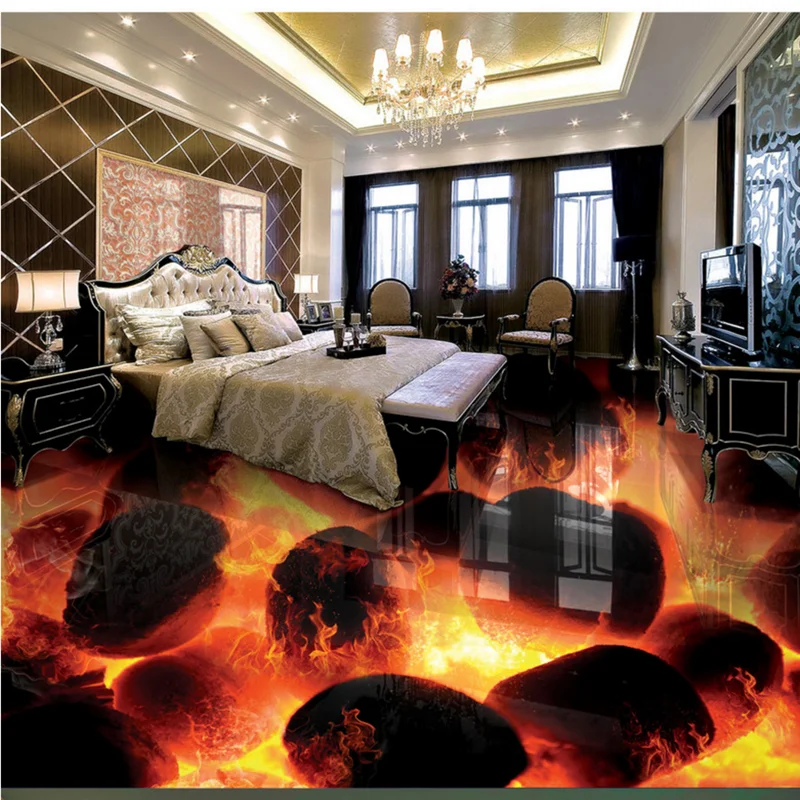 Modern 3D Mural Self adhesive Waterproof HD Volcanic Stone