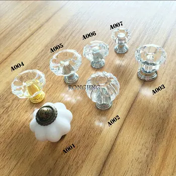 

New 10pc 30mm Jewelry Boxes Acylic Knobs Antique Bronze Wine Cabinet Pulls Cupboard Closet Knob &Handles Bar Pulls