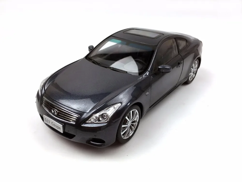 118 Diecast Model for Infiniti G37 2013 Gray Coupe Alloy Toy Car