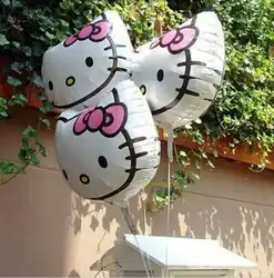20 штук Рисунок «Hello Kitty» Фольга гелий Шарики День рождения Обручение украшения баллоны для детей игрушки вечерние поставки Шарики Свадебные