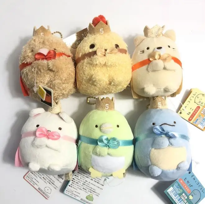 1 шт. Kawaii Sumikko Gurashi Угловое создание милый кот динозавр медведь пингвин плюшевые игрушки Япония известный аниме брелок кулон подарок