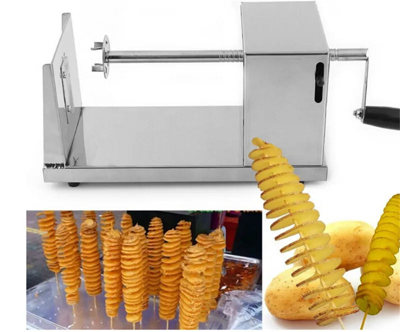40pcs/lot Hotsale Manual Stainless Steel potato spiral cutting machine