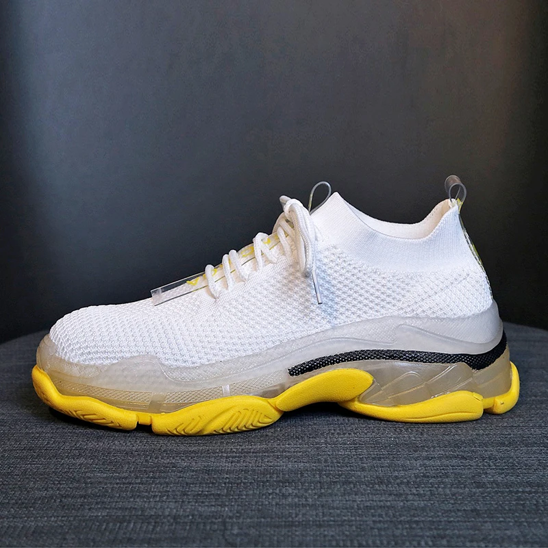 

NEW Women Casual Shoes Silver Thick Bottom Sneakers Transparent 2019 Fashion Trend Rainbow Platform Sneakers Female