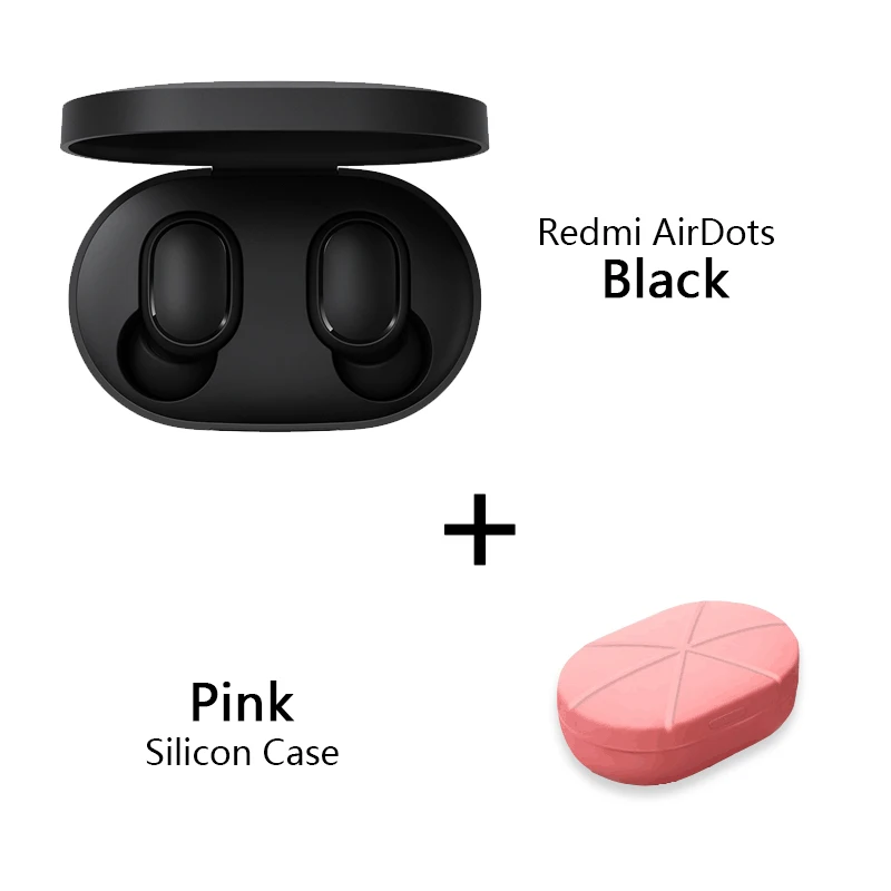 Xiaomi Redmi Airdots TWS True беспроводной bluetooth 5,0 наушники hongmi Airdots профессиональная гарнитура DSP Mic водонепроницаемый - Цвет: add Pink case