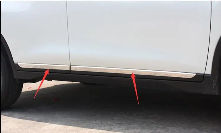 

car-styling case For X-TRAIL 2014-2015 High quality stainless steel body side moldings side door decoration Car styling