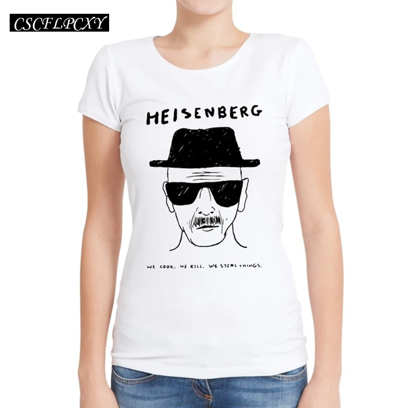 Женские футболки с коротким рукавом Heisenberg модные круглым вырезом женские топы