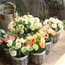 Meldel Свадебный букет невесты Свадебная роза цветок искусственный шелк роза babysbreat цветок Праздничный букет Набор для изготовления декора для дома