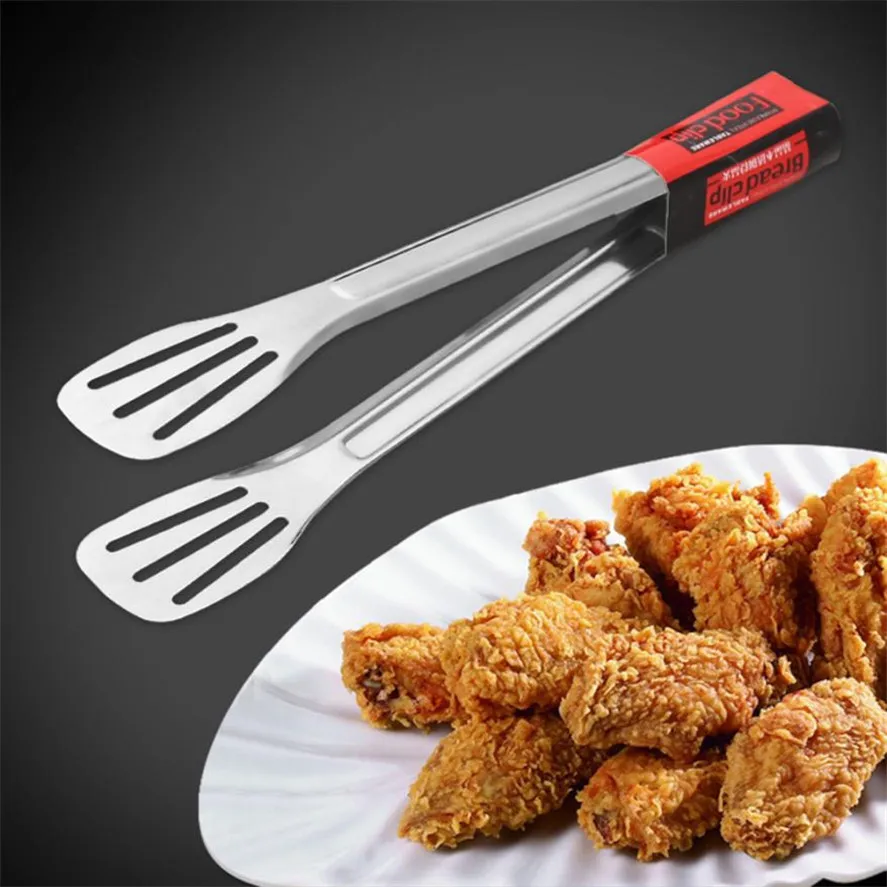 

New Kitchen Tongs 1pc Long Handel Tong Kitchen Tongs Heat Resistant Cooking Tongs For BBQ Salads Grilling Serving Fish Turning